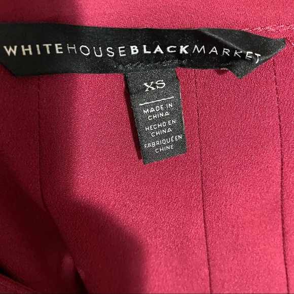 White House Black Market Magenta Ruffle Dress - Picture 4 of 4